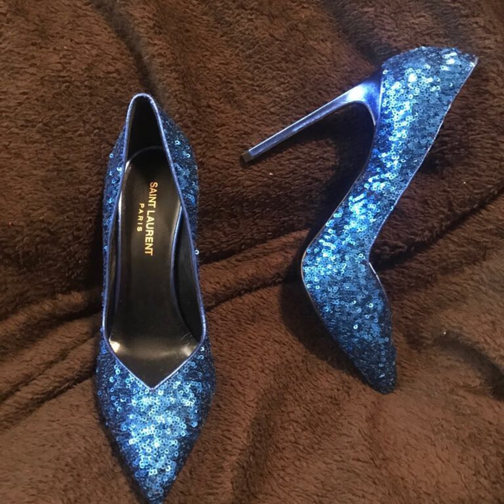 Saint Laurent Paris Sequin Pumps YSL - Picture 2 of 8